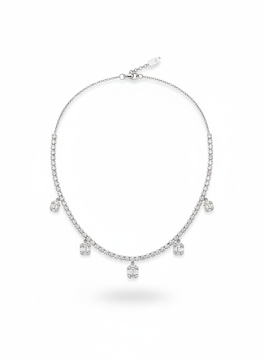 Dangle Illusion Diamond Chocker