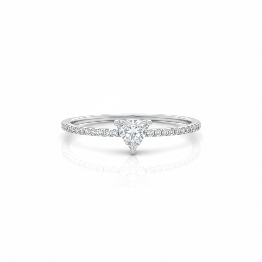 Trillion Mini Diamond Solitaire Ring