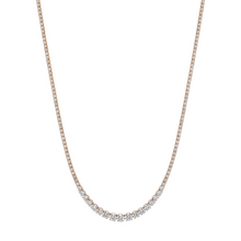 Load image into Gallery viewer, Graduated Tennis Necklace In Rose gold
