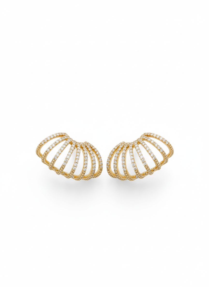Cage Diamond Pave Earrings