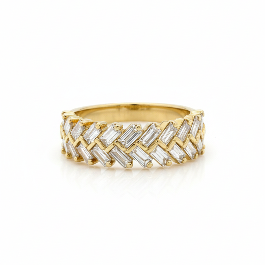 Diamond Baguette Arrow Ring