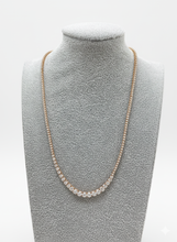 Load image into Gallery viewer, Graduated Tennis Necklace In Rose gold

