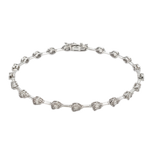 Load image into Gallery viewer, Pear Illusion Diamond Spaced Tennis Bracelet
