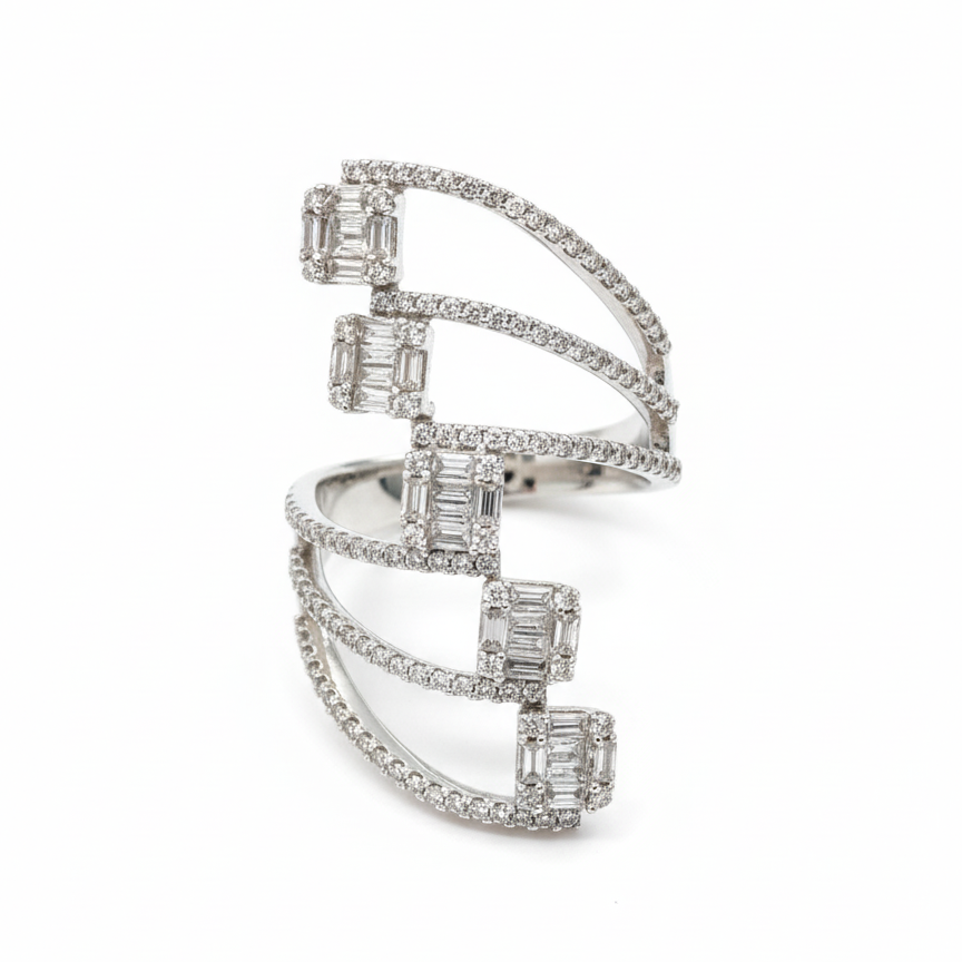 Multi Diamond Layer Ring