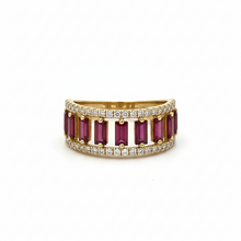 Load image into Gallery viewer, Ruby Baguette Diamond Ring

