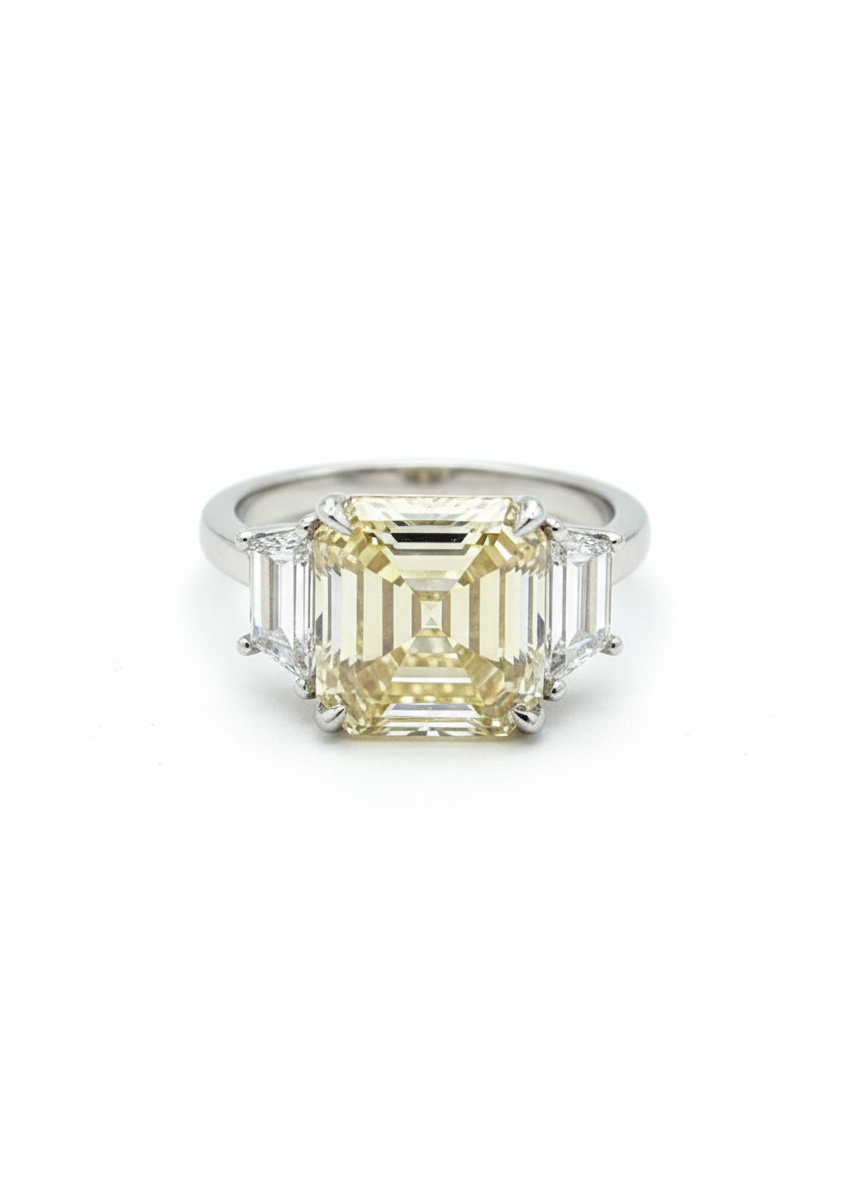 Fancy Yellow Lab Grown Engagement Ring