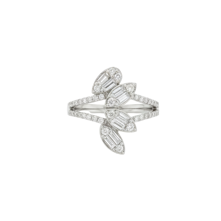 Falling Leaves Diamond Ring