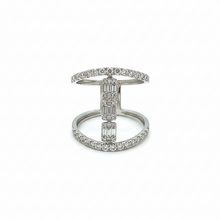 Load image into Gallery viewer, Double Diamond Illusion Emerald Cut Ring
