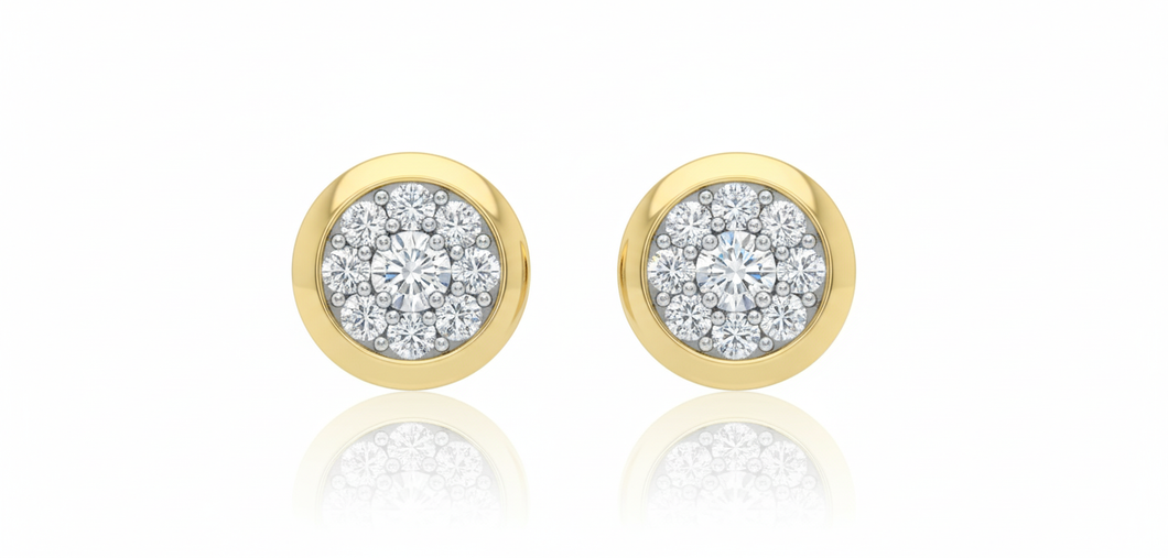 Bezel Small Diamond Stud