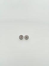 Load image into Gallery viewer, Baguette Diamond Round Earrings
