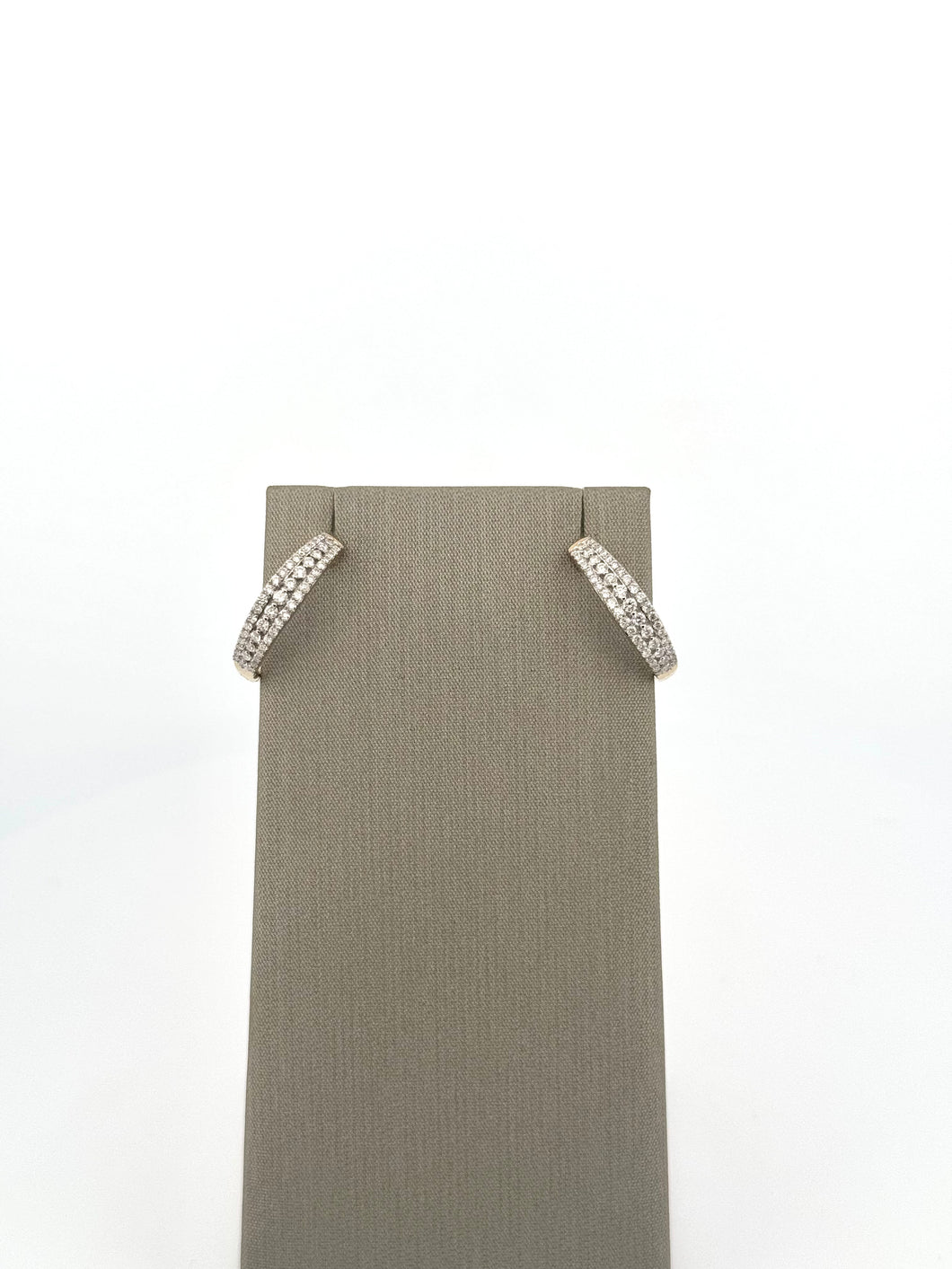 Round Diamond Triple Hoop