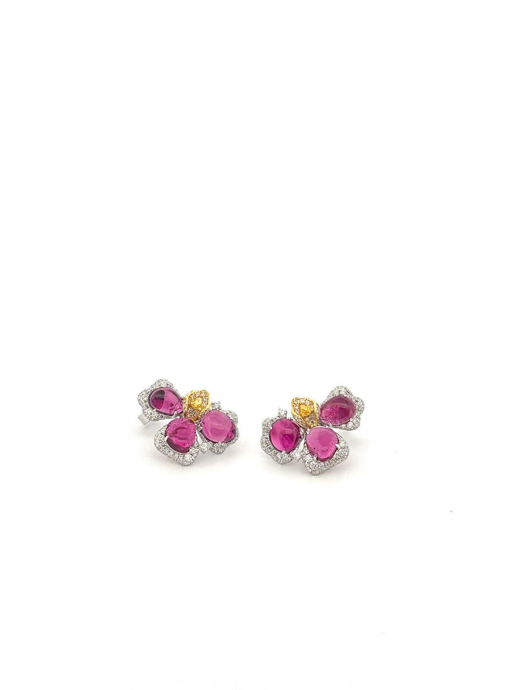 Petals Sapphire and Diamond Earrings