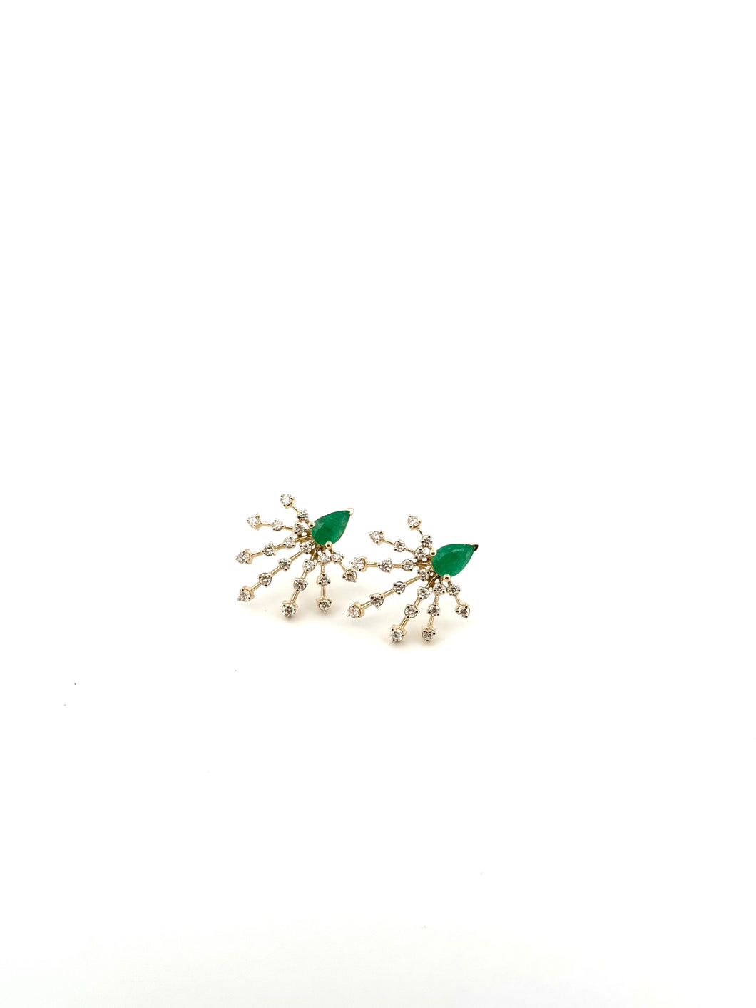 Emerald Starbust Earrings