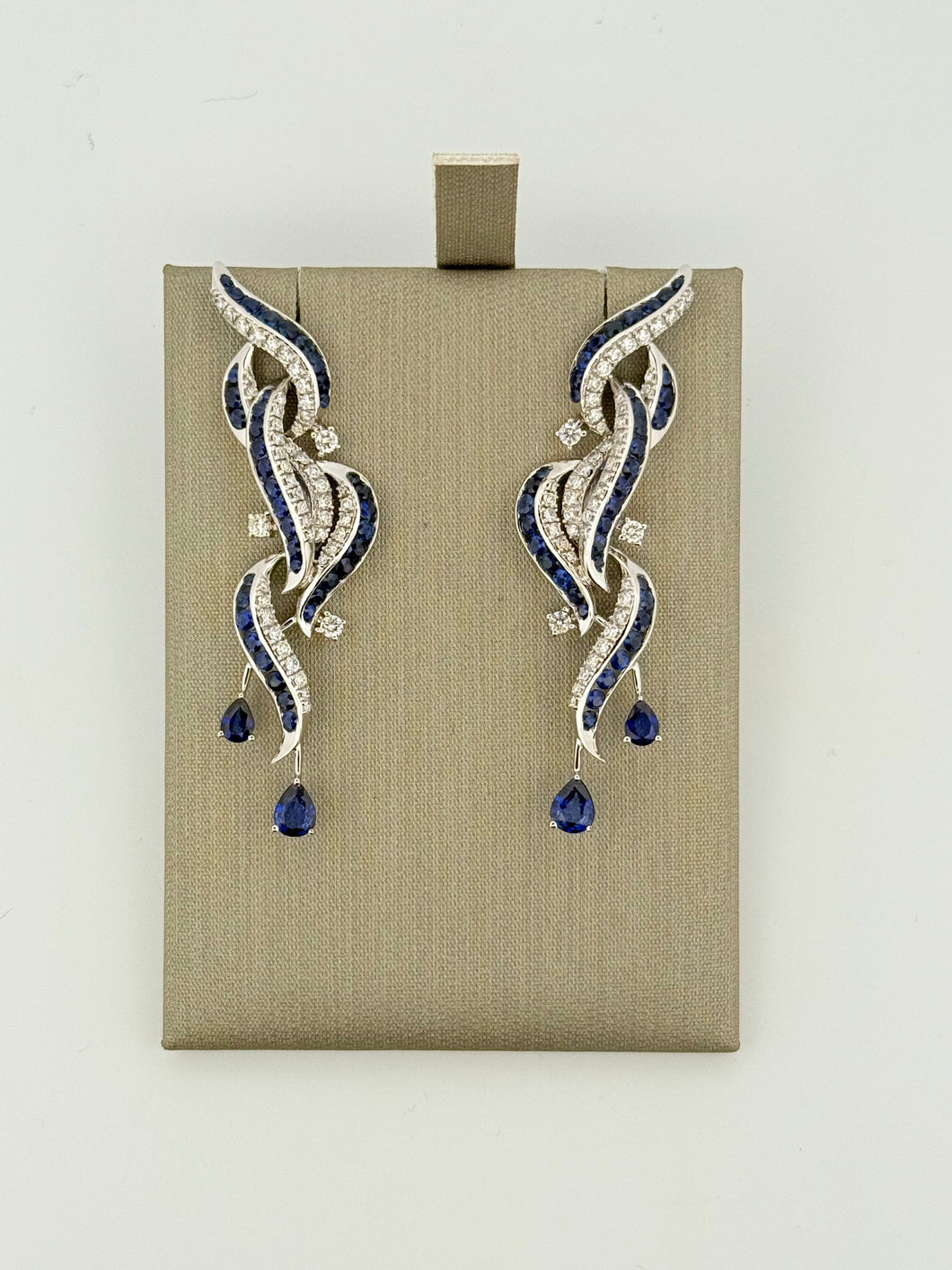 Sapphire Diamond Chandelier Earrings
