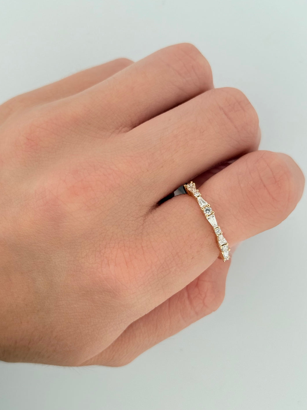 Baguette Rounds Diamond Eternity Band