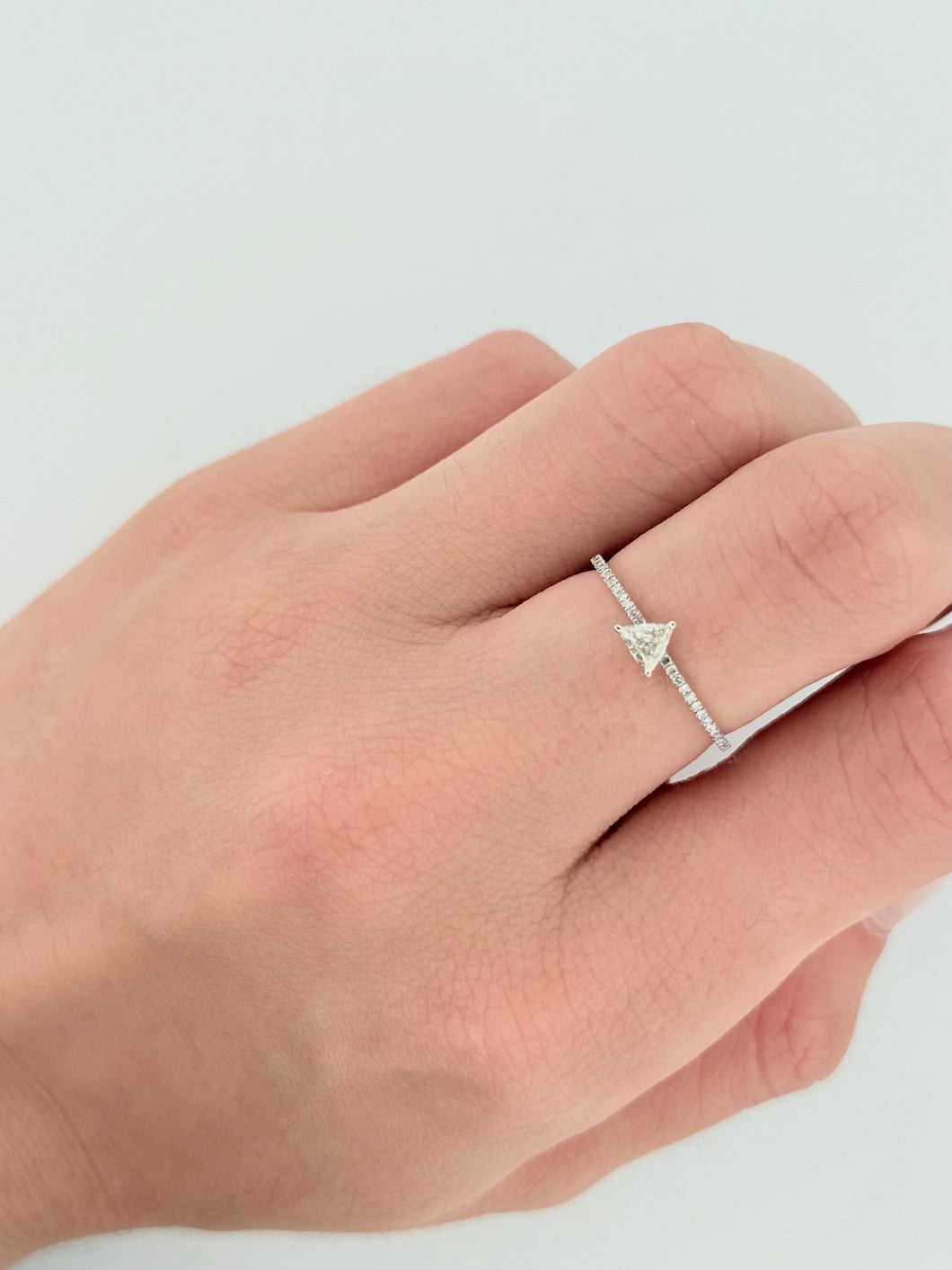 Trillion Mini Diamond Solitaire Ring
