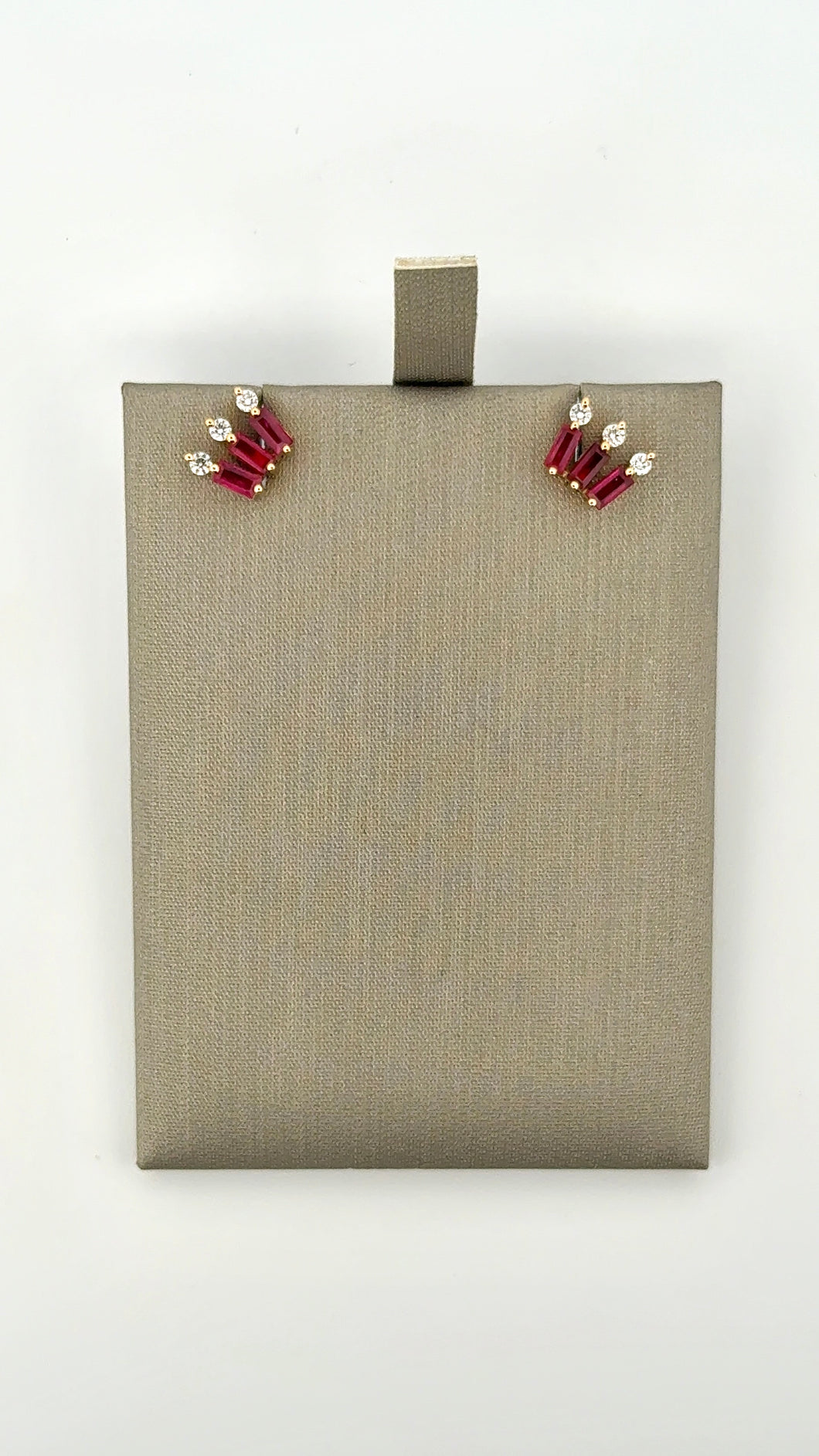 Ruby Baguette Earrings