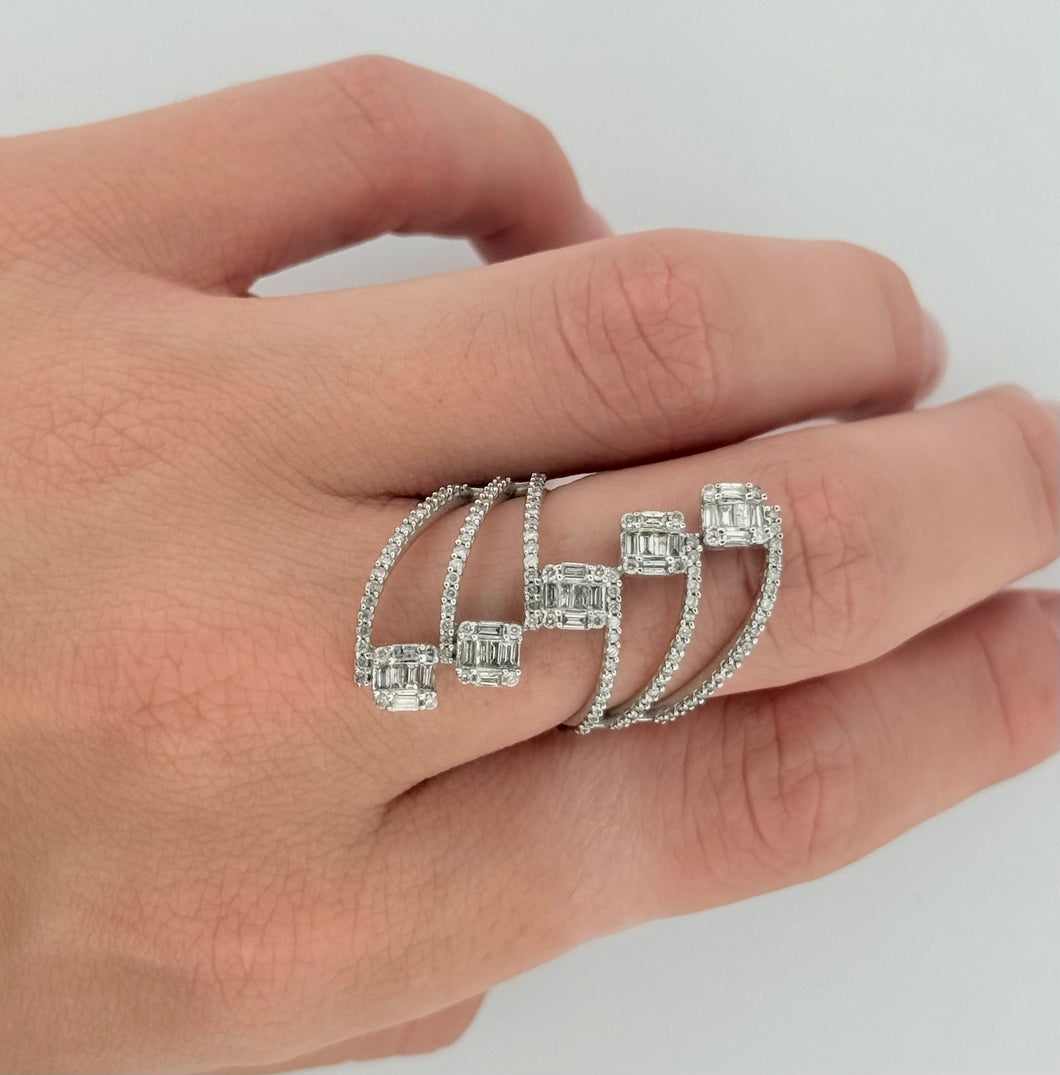 Multi Diamond Layer Ring