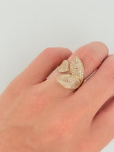 Load image into Gallery viewer, Triple Leaf Pave Diamond Ring
