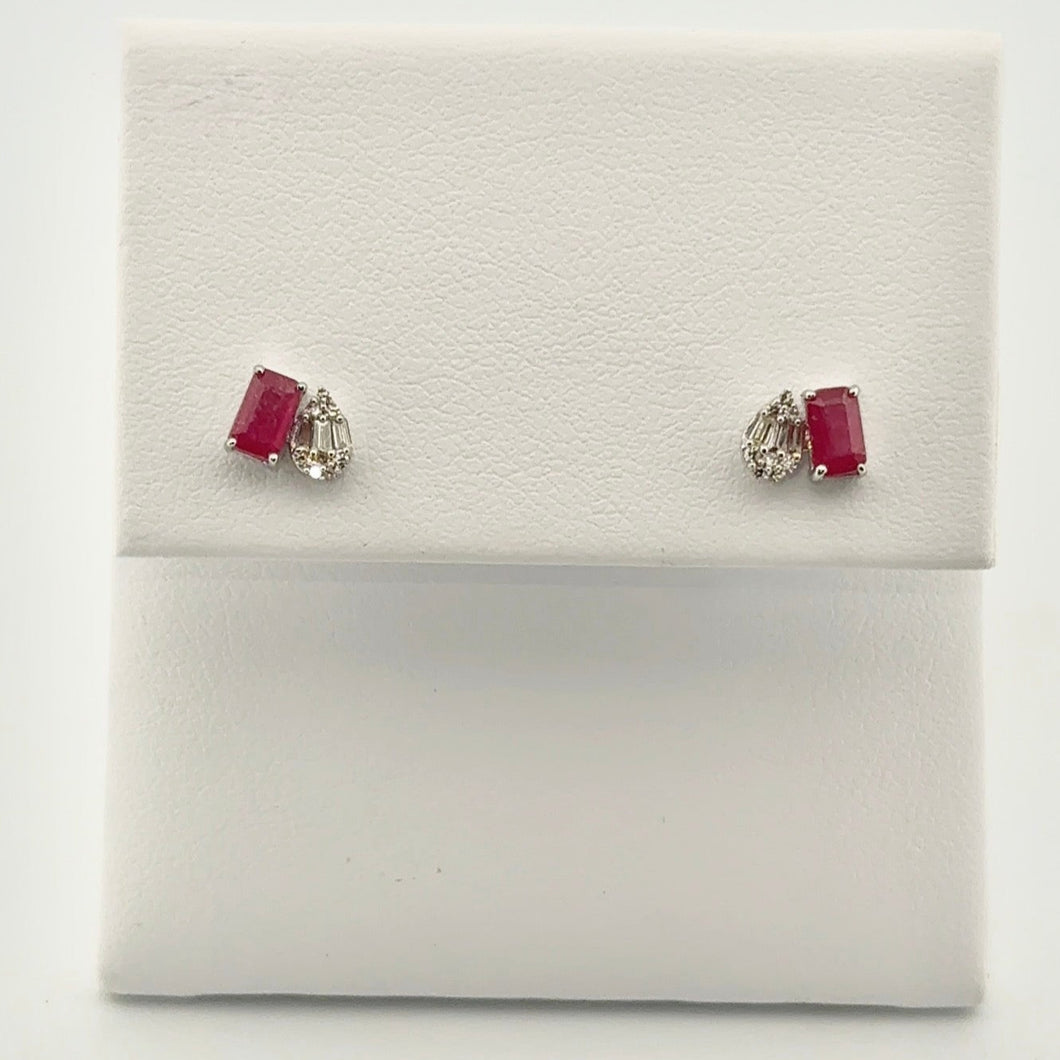 Moi Et Toi Ruby Diamond Earring