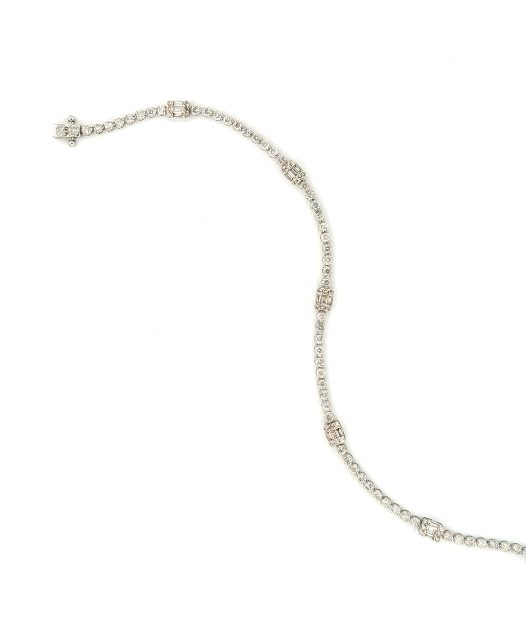 Emerald Cut Illusion Tennis Bracelet