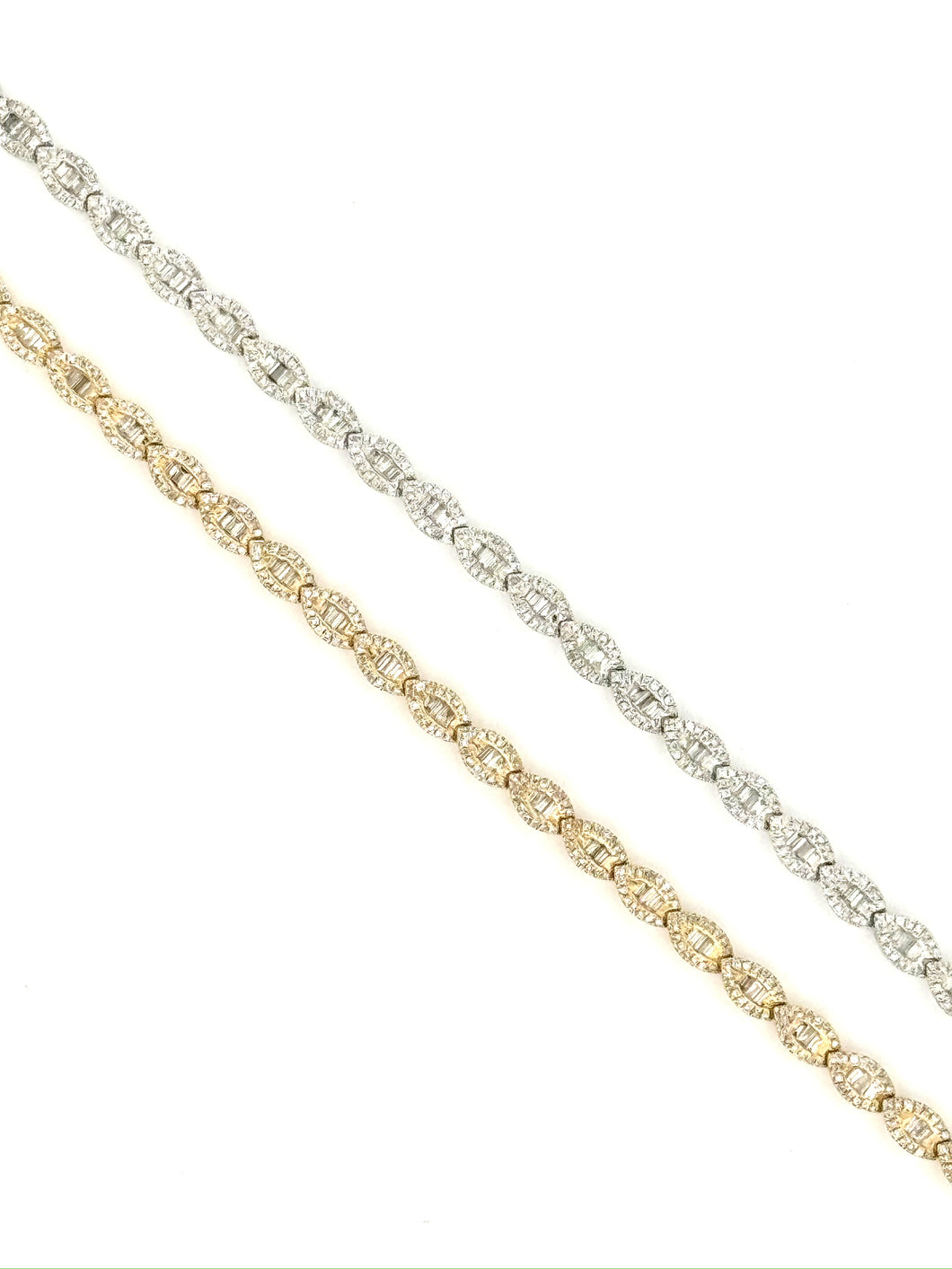 Baguette Diamond Round Tennis Bracelet