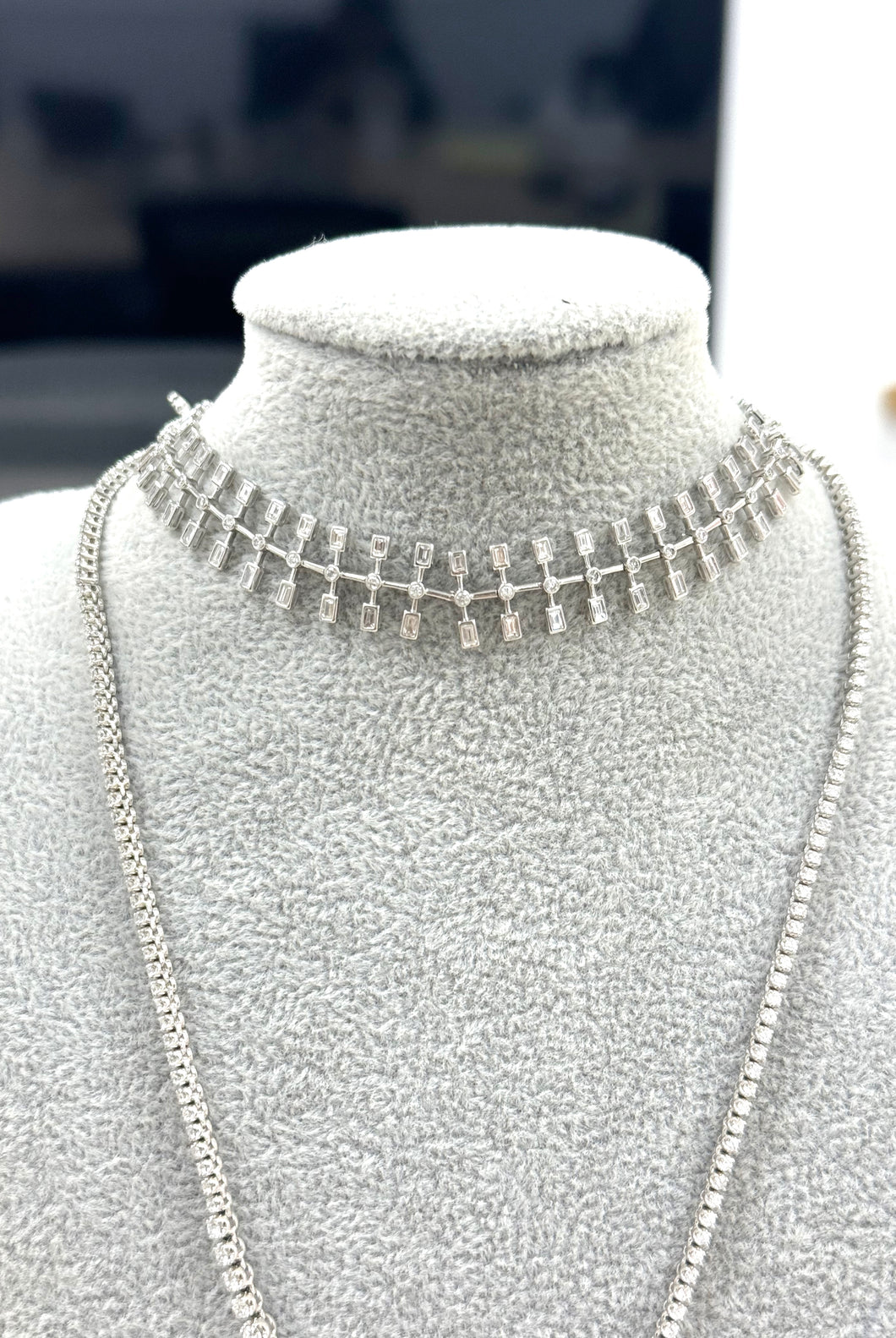 Baguette Diamond Choker