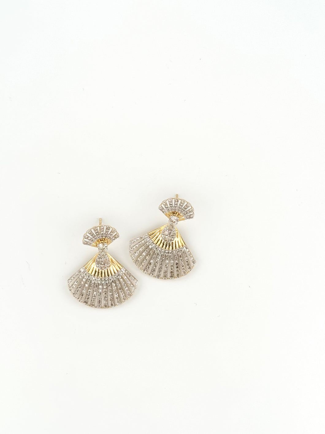 Diamond Deco Fan Earrings