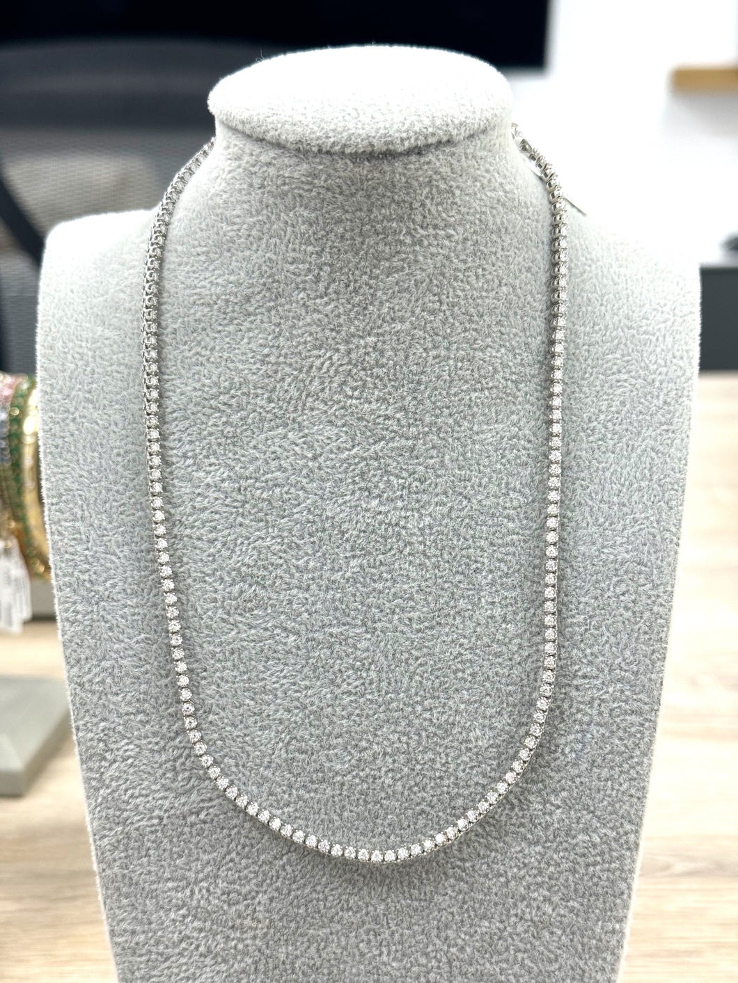 Diamond Tennis Necklace White Gold