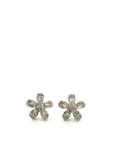 Load image into Gallery viewer, Flower Diamond Baguette Earrings
