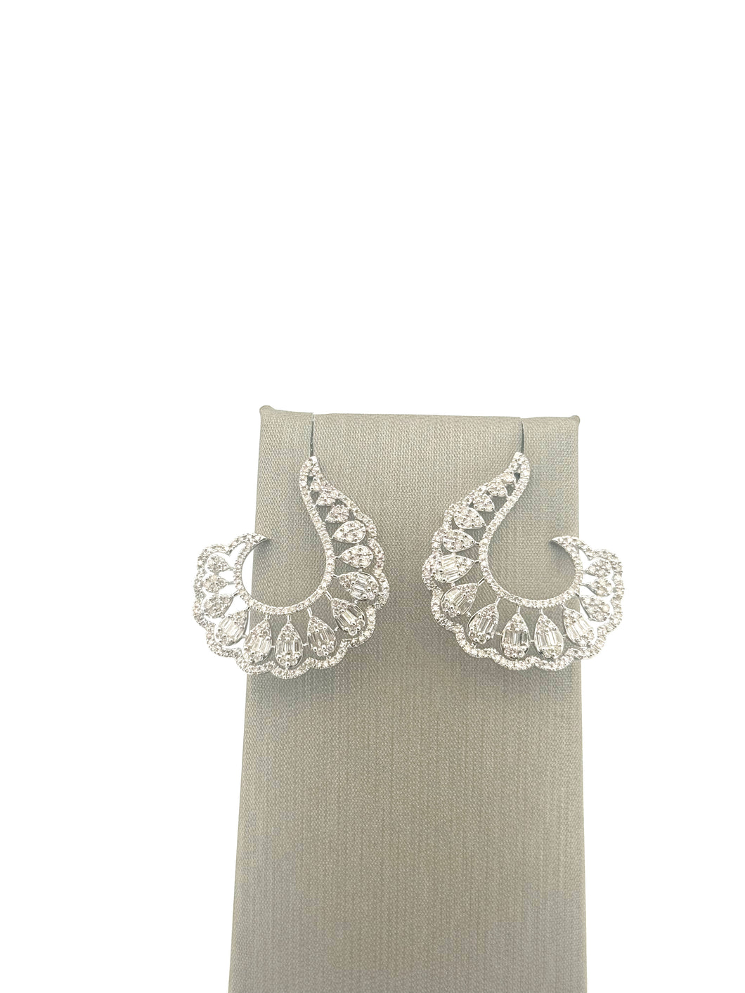 Illusion Pear Side Earrings