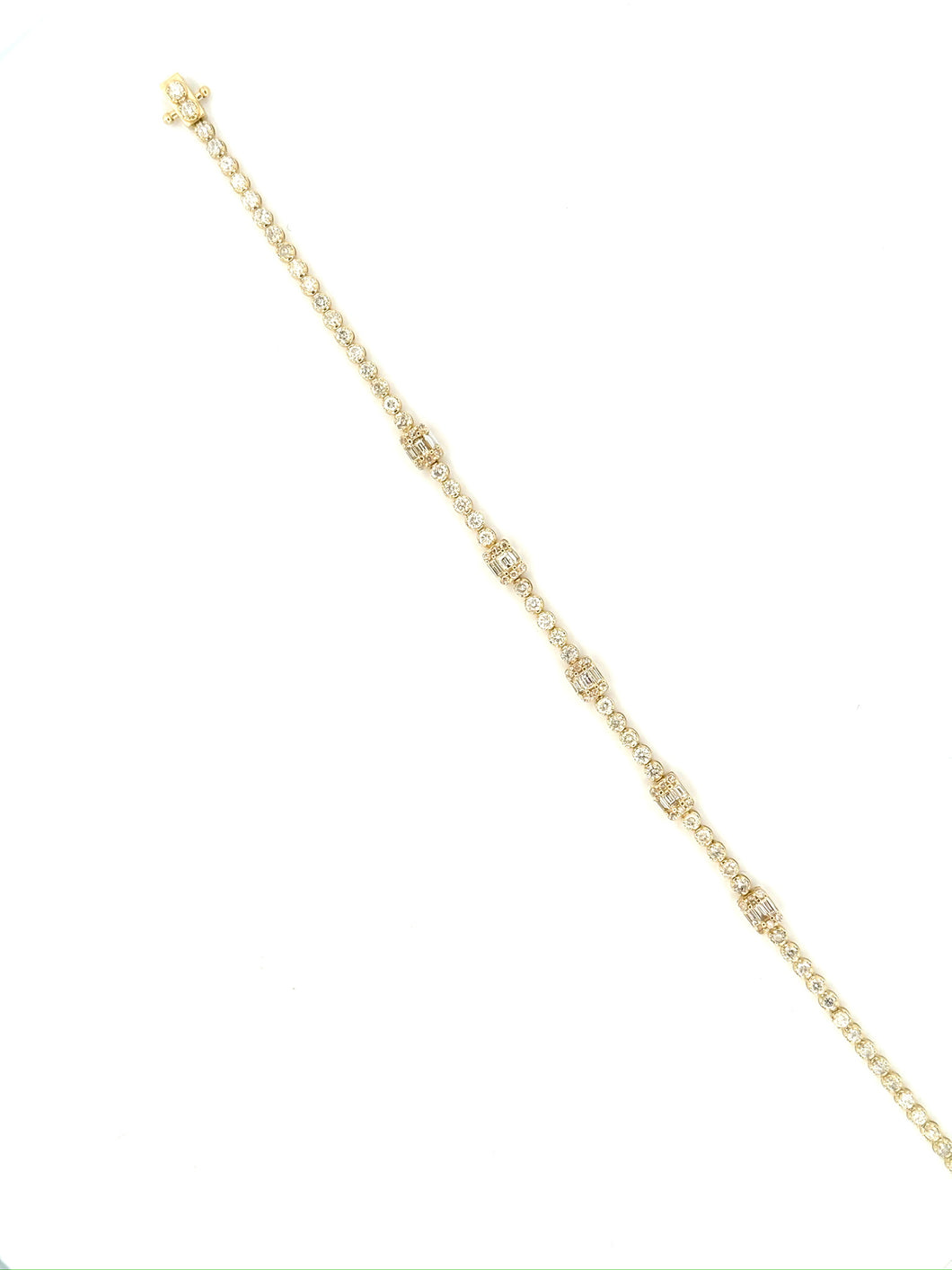 Emerald Cut Illusion Tennis Bracelet