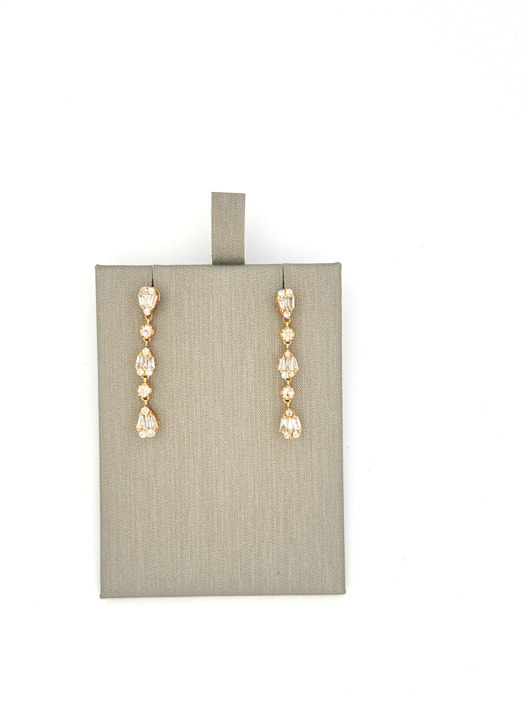 Pear illusion Diamond Drop Earring